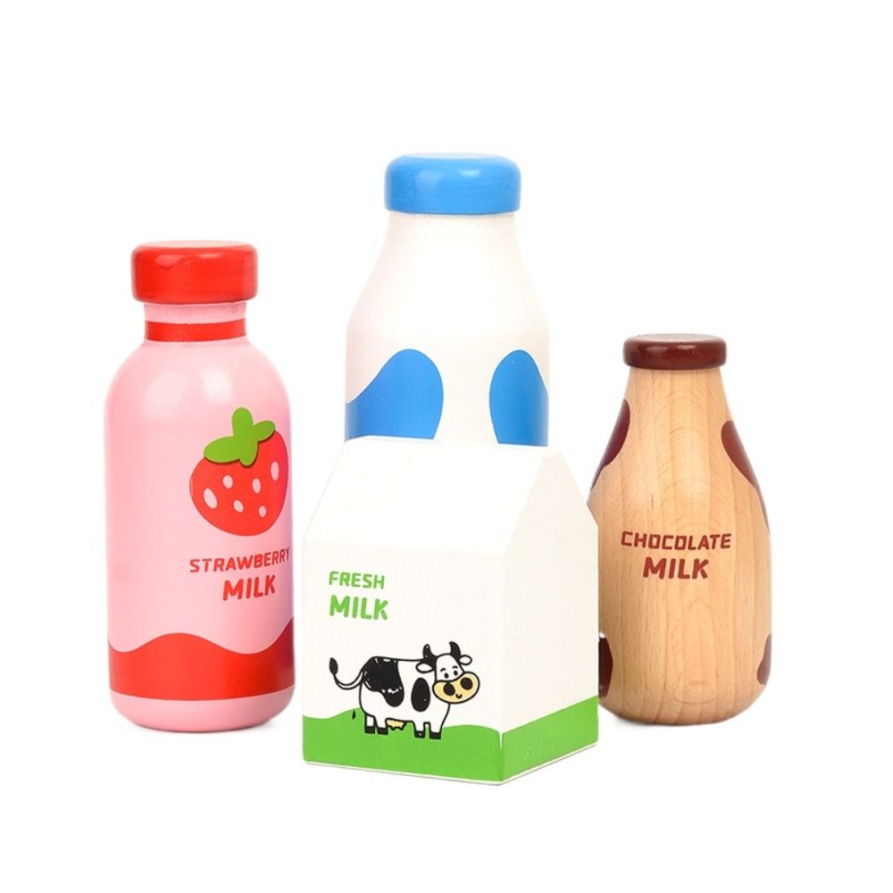 Kids Outdoor Kitchen Accessories - Pretend Play Drink Bottle Toy Strawberry