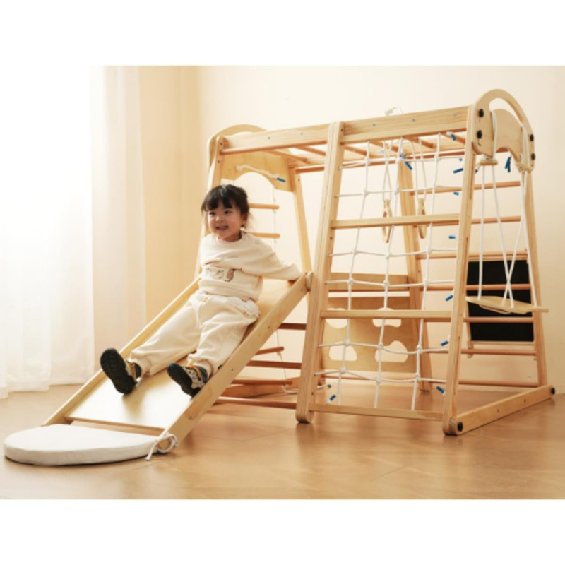 Wooden Indoor Slide Indoor Jun - Kids Outdoor Climbing Frame 评论和价格