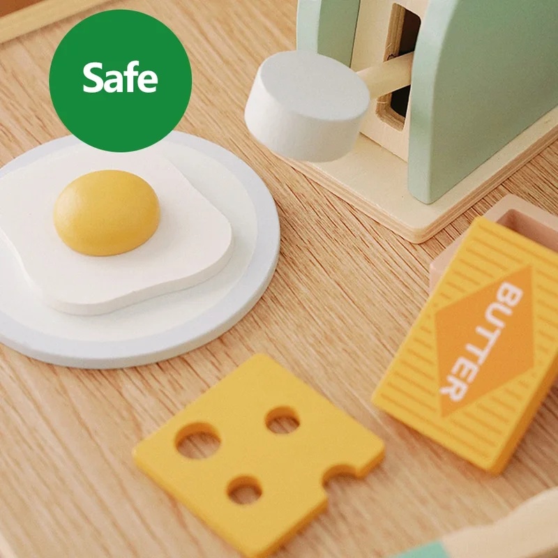 Wooden Simulation Toaster Toy  - Kids Outdoor Kitchen Accessories 评论和价格