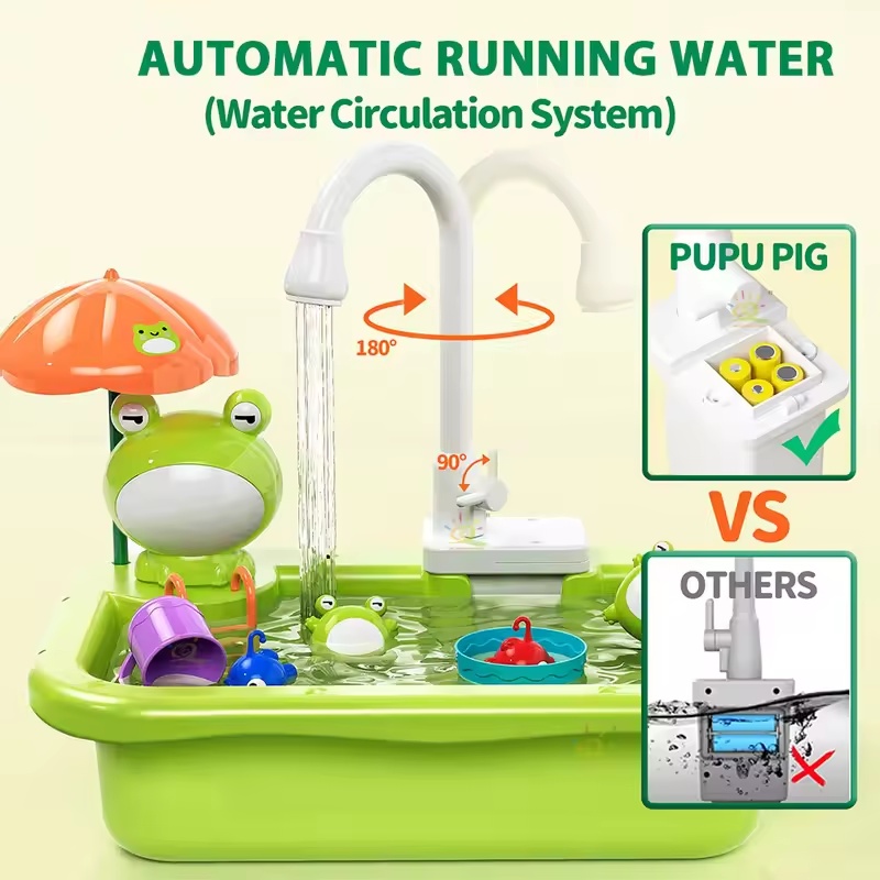 New Kids Kitchen Sink Electric - Kids Outdoor Kitchen Accessories 评论和价格