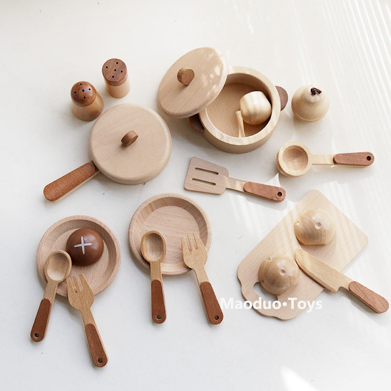 Maoduo Toys Beech Wooden Kids  - Kids Outdoor Kitchen Accessories 评论和价格