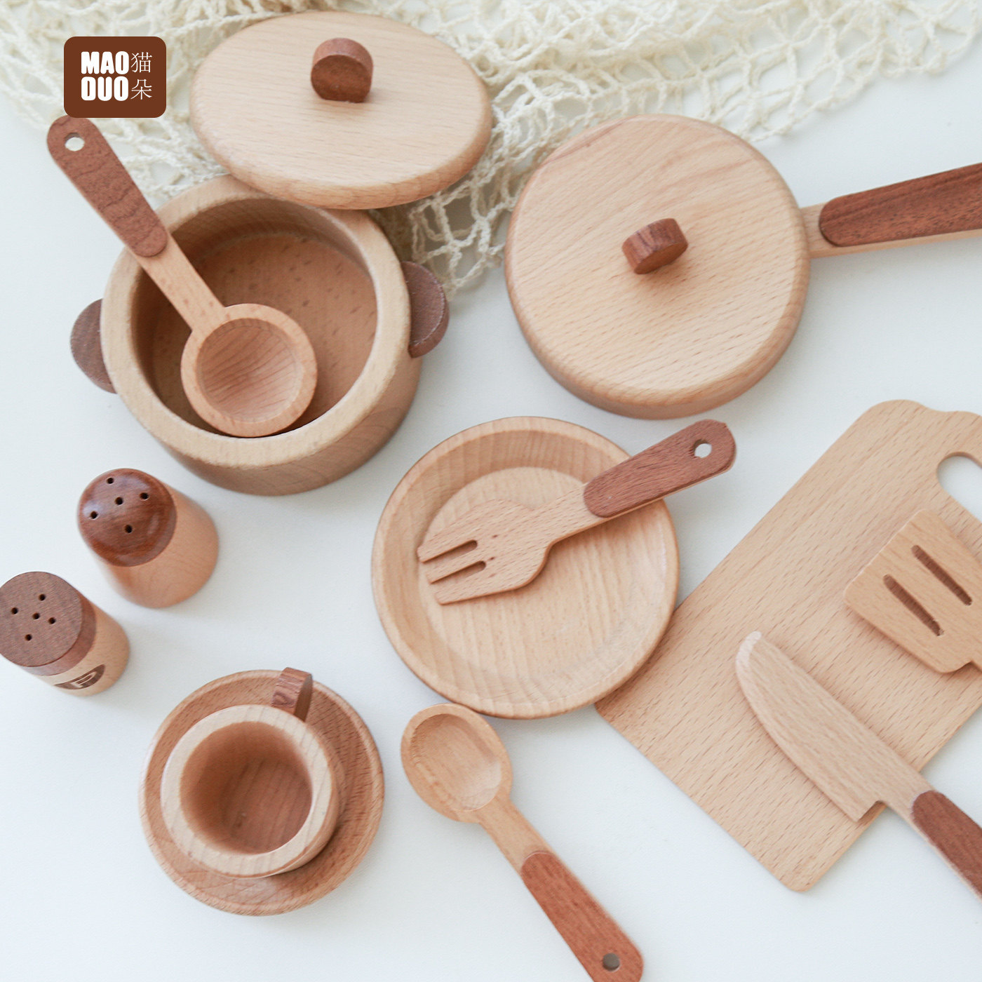 Maoduo Toys Beech Wooden Kids  - Kids Outdoor Kitchen Accessories 评论和价格