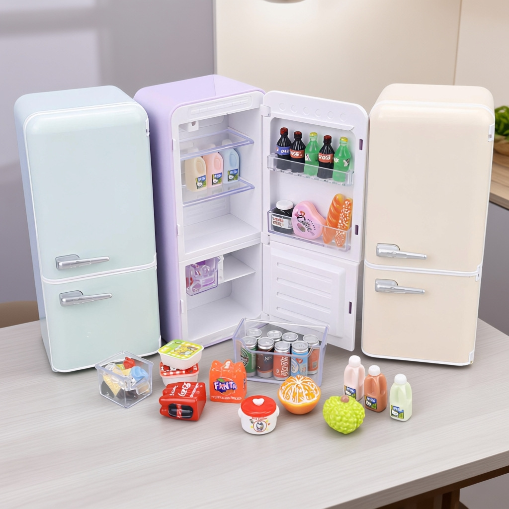 33pcs Kids Mini Fridge Playset - Kids Outdoor Kitchen Accessories 评论和价格
