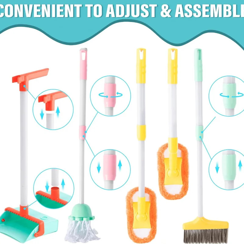 16pcs Kids Cleaning Set - Home - Kids Outdoor Broom 评论和价格